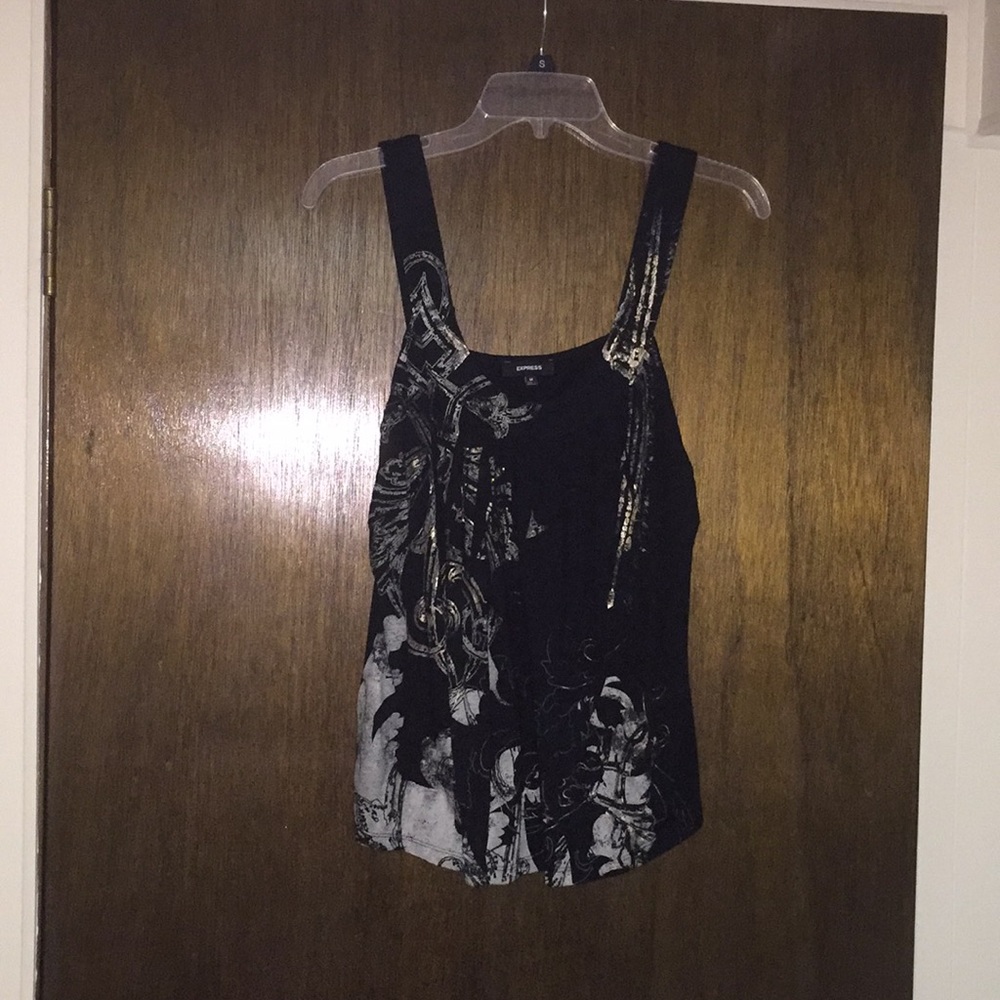 Black and gold tank top